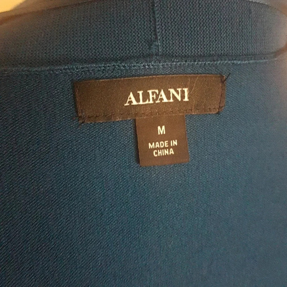 Alfani deep teal tied sleeve cardigan  sweater - Picture 7 of 8